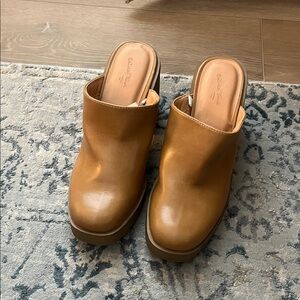 Universal Thread Brown Leather Mules